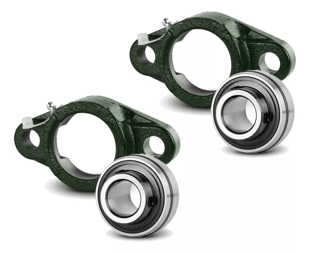 02 Mancal Com Rolamento Ucfl210 Para Eixo 50mm