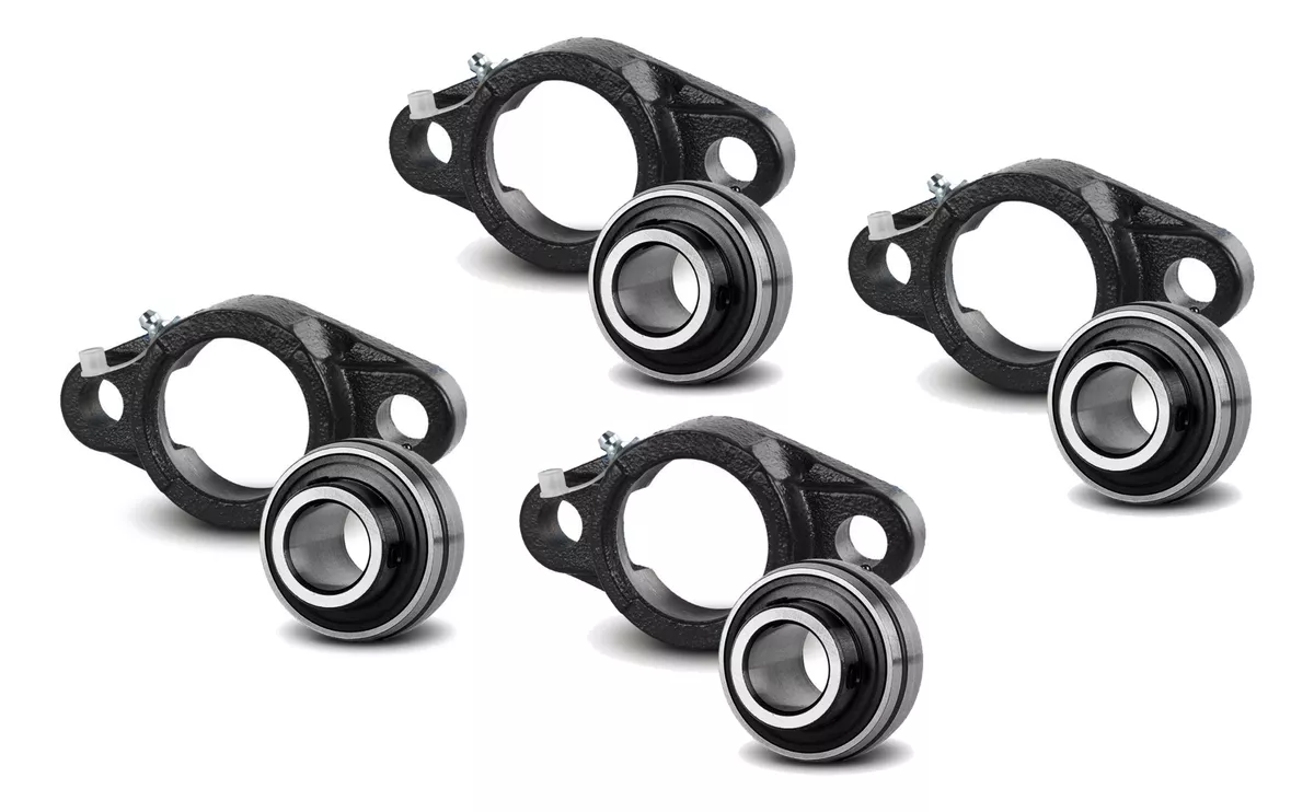 10 Mancal Oval 2 Furos Com Rolamento Ucfl206 Para Eixo 30mm