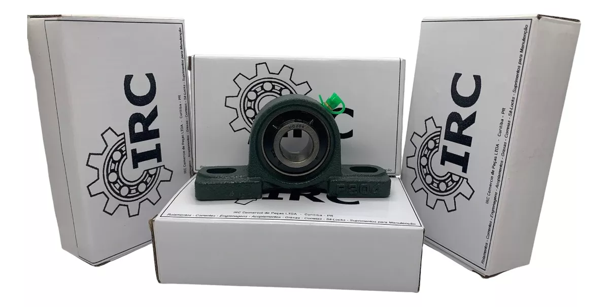 08 Mancal Com Rolamento Ucp204 Para Eixo 20mm