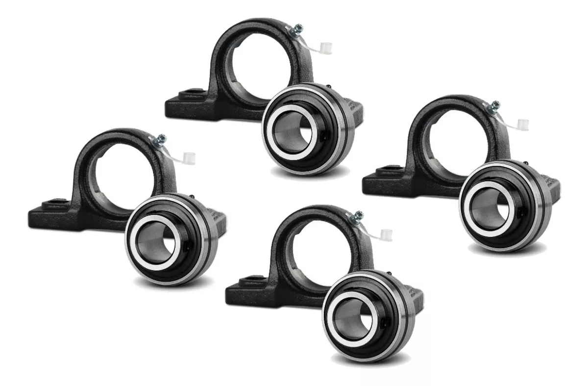 04 Mancal Com Rolamento Ucp203 Para Eixo 17mm