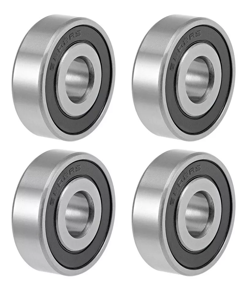 4 Rolamento 40x68x15mm Para Carrinho Rolima 6008-2rs Aço