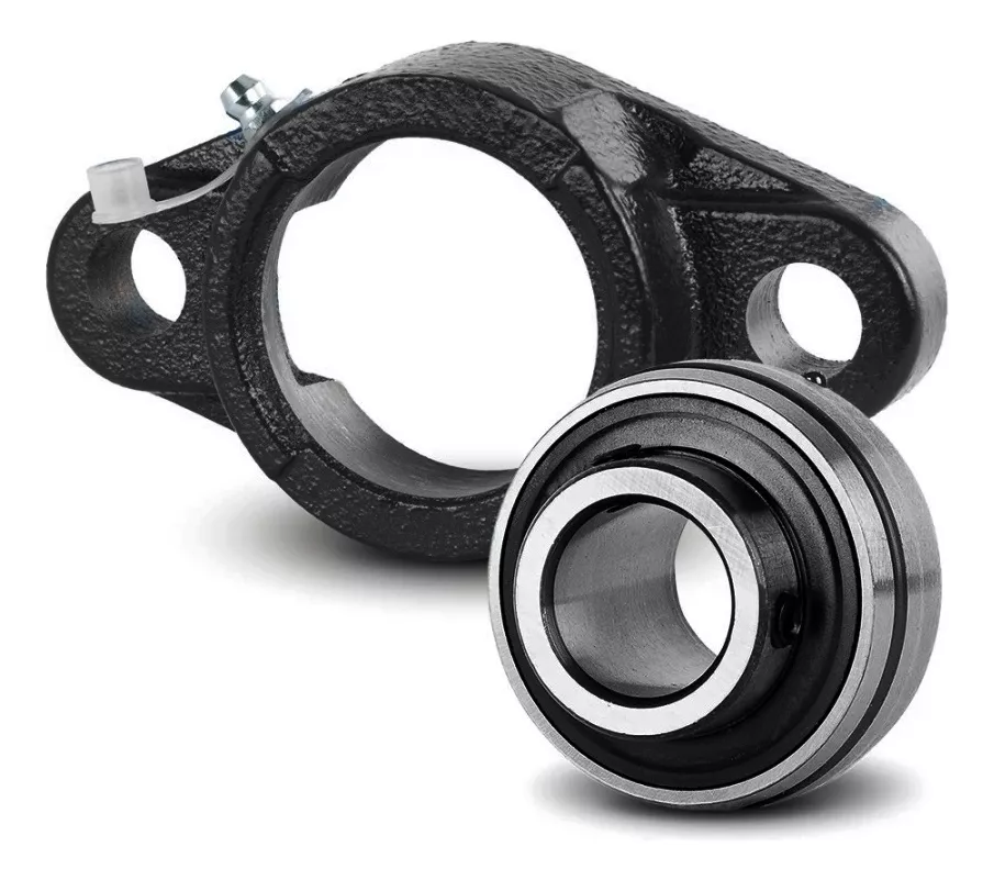 Mancal Oval 2 Furos Com Rolamento Ucfl206 Para Eixo 30mm