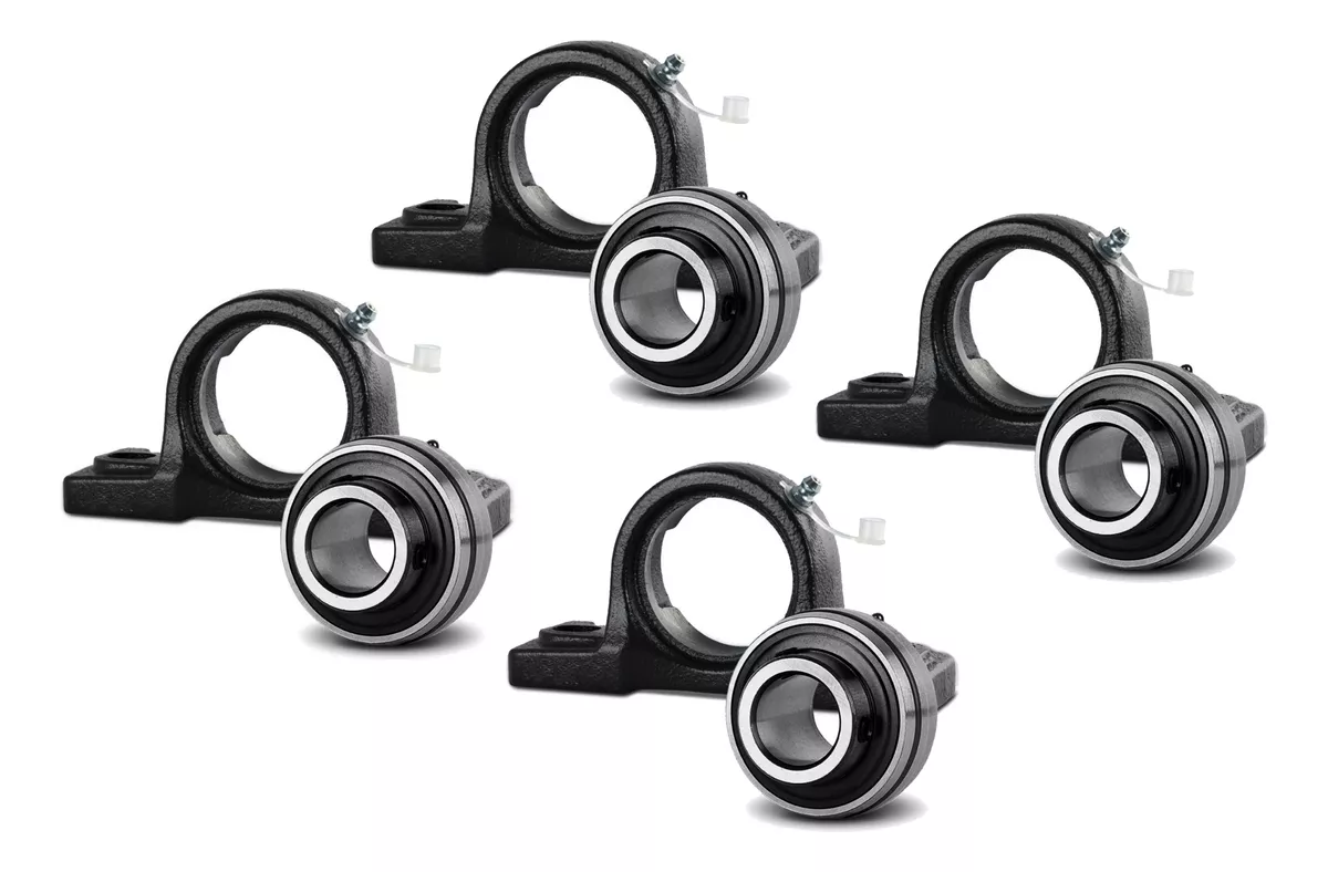 Kit 04 Mancal Com Rolamento Ucp 202 (eixo 15mm)