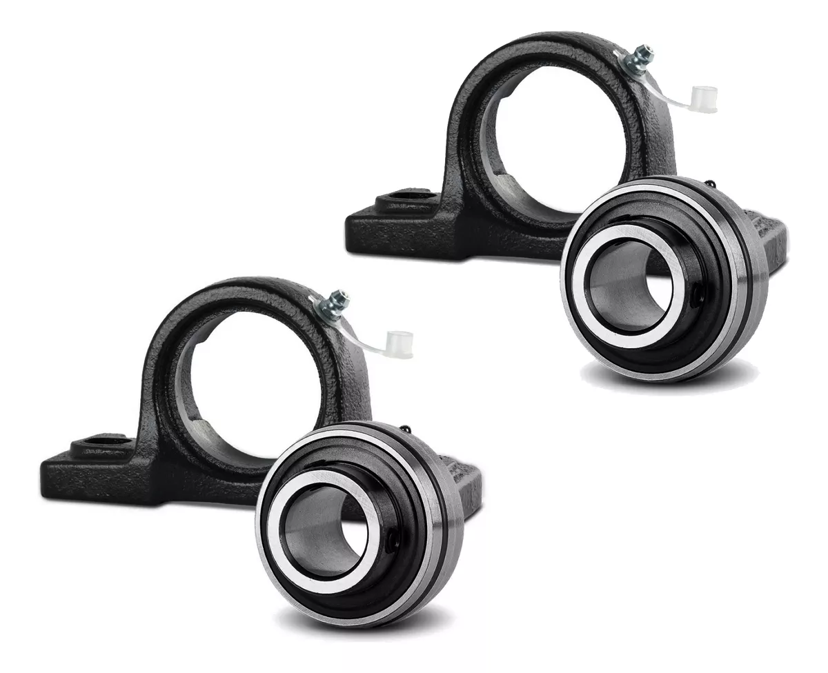 02 Mancal Com Rolamento Ucp 205-14 Para Eixo 7/8 = 22,22mm