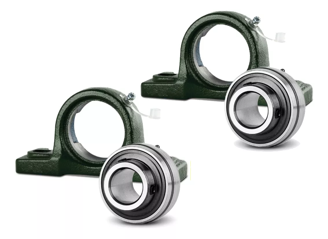 02 Conjuntos Mancal Com Rolamento Ucp209 Para Eixo 45mm