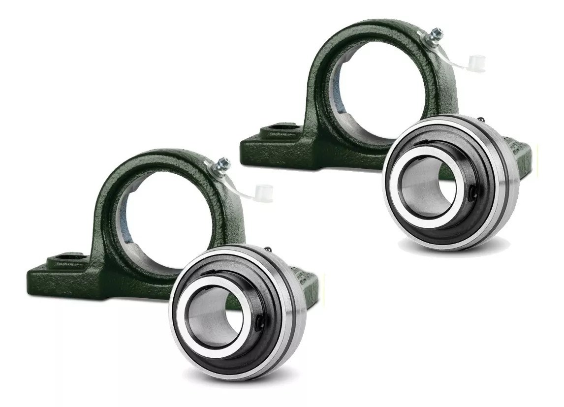 02 Mancal Com Rolamento Ucp210 Para Eixo 50,8mm (2 )