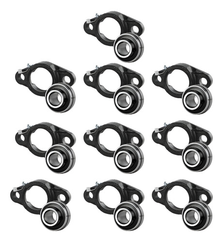 10 Mancal Oval Com Rolamento Ucfl205-16 Para Eixo 25,4mm