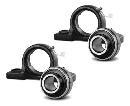 Kit 02 Mancal Pedestal Com Rolamento Ucp 204 (eixo De 20mm)